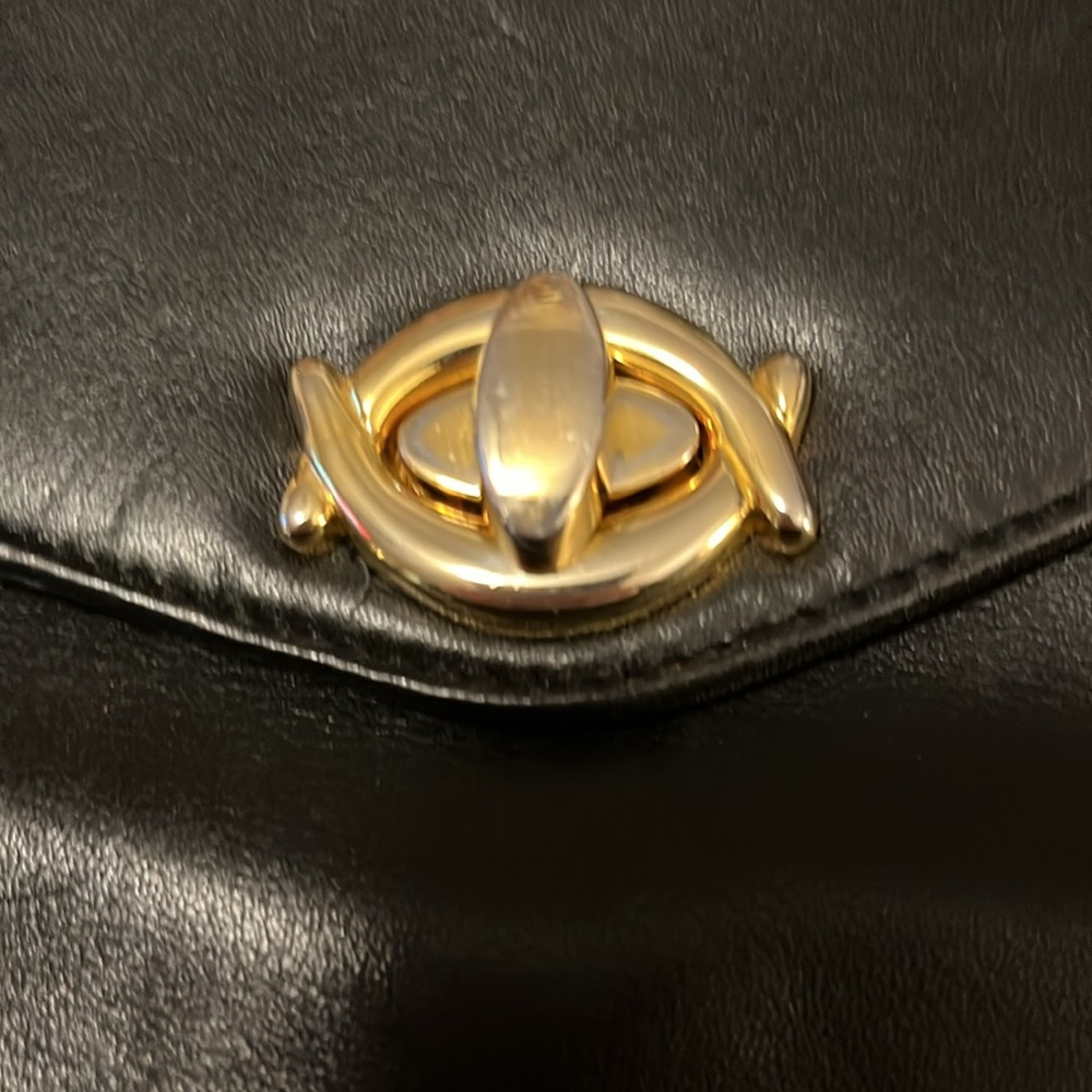 GIANII BERNINII Women’s Vintage Black Leather Clutch Bag Purse - Picture 5 of 11